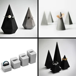 Cement concrete ring holders ornaments simple retro retro jewelry display jewelry stores silicone mold