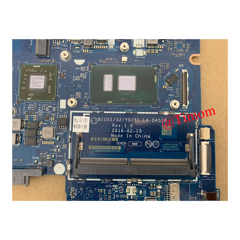 I7-6500U M2 2G for Yoga 510-15ISK 80S8 Lenovo Flex 4-1570 80SB Laptop Independent Mainboard LA-D451P 5B20L45854 5B20L46024