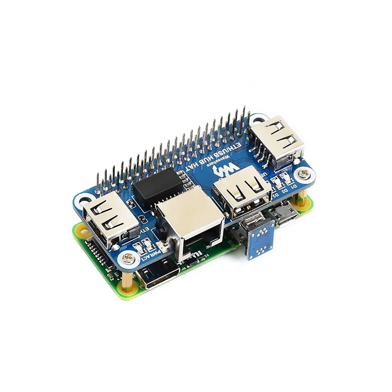 Per Raspberry Pie 4 / Zero W USB a Ethernet RJ45 porta Ethernet Splitter Hub USB