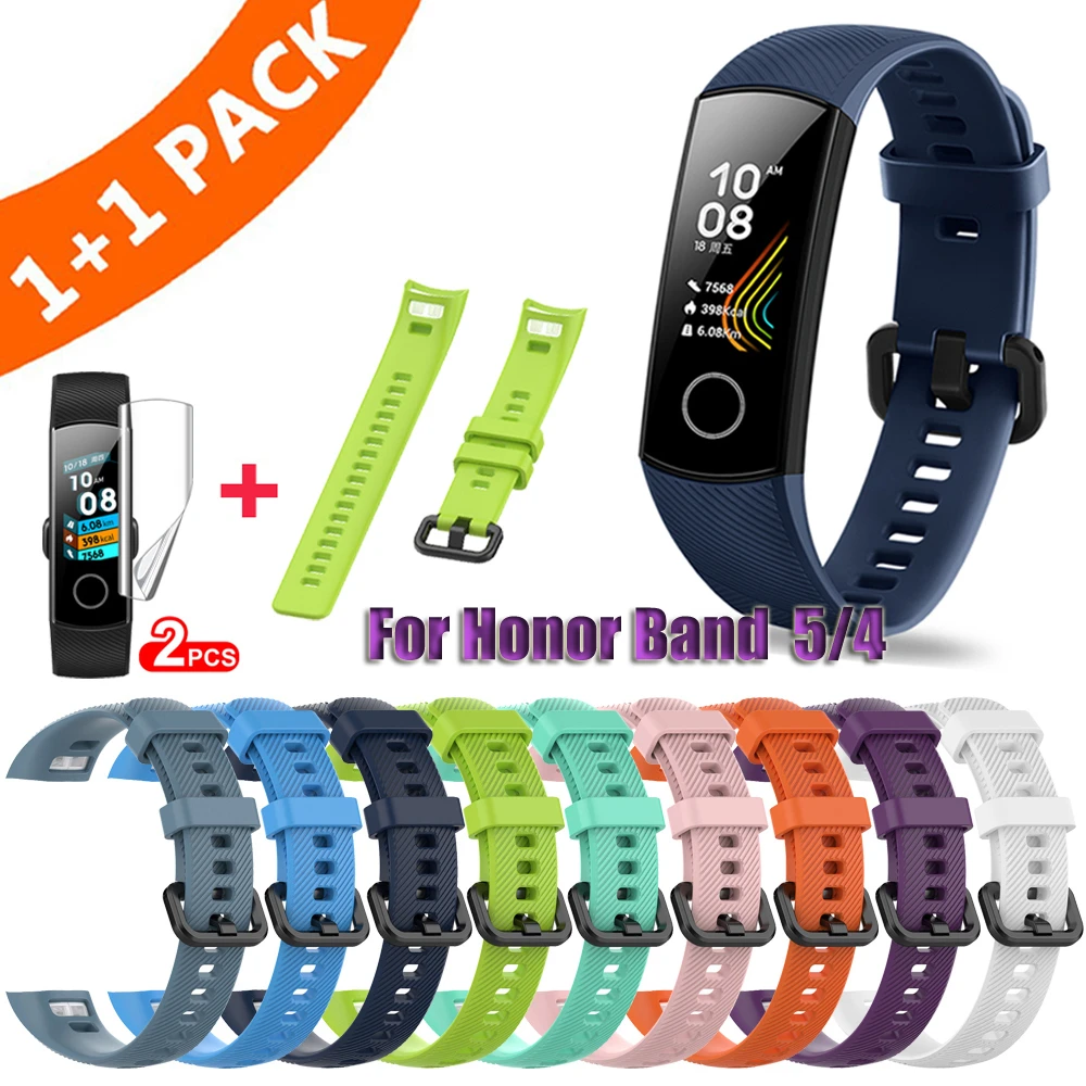 Silicone Wrist Strap For  Honor Band 4 Smart Accessories Wristband Strap For Honor Band 5 Bracelet