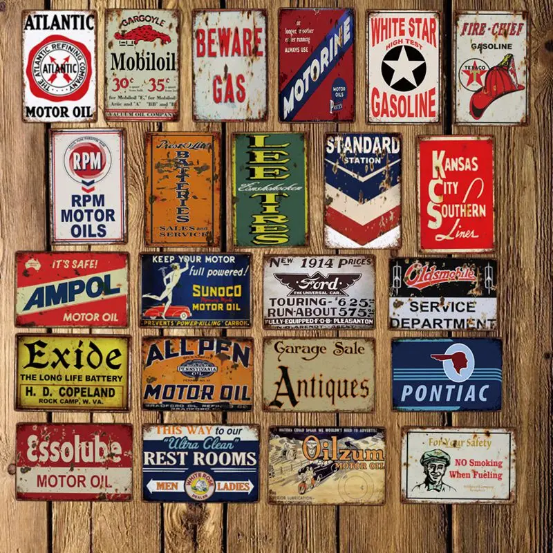 

[ DecorMan ] Motor oil Tires wall sign for Decor LT-1879