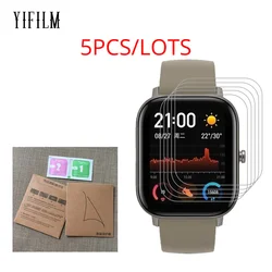 5Pcs For Xiaomi Huami Amazfit Bip U BIT PACE Lite S Amazfit GTS 3 2 2e Mini POP Pro Screen Protector Full Coverage Soft TPU Film