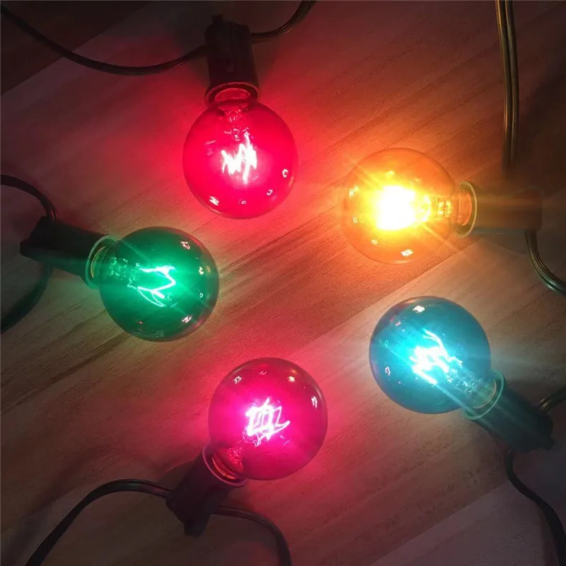 Patio Lights G40 Globe Party Christmas String Light Waterproof with multi colors For Decorative Outdoor Backyard Wedding Light