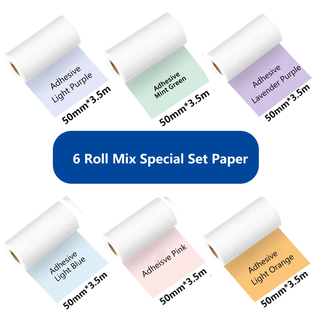 Thermal Paper Phomemo Original Adheisve Sticker Photo Papel Autoadhesivo Colorful Transparent for M02 M02S M02Pro Photo Printer