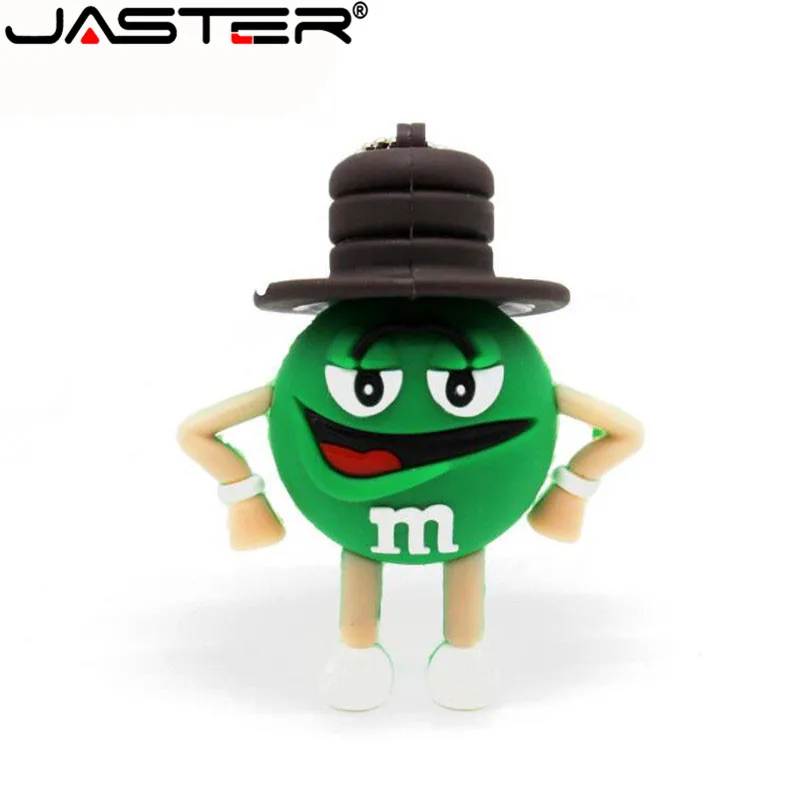 Jaster Pendrive 32Gb Dier Usb Flash Drive Cartoon M & M Flash Geheugenkaart Flash Drive 64Gb Usb stick Pendrive 16G De Beste Gift