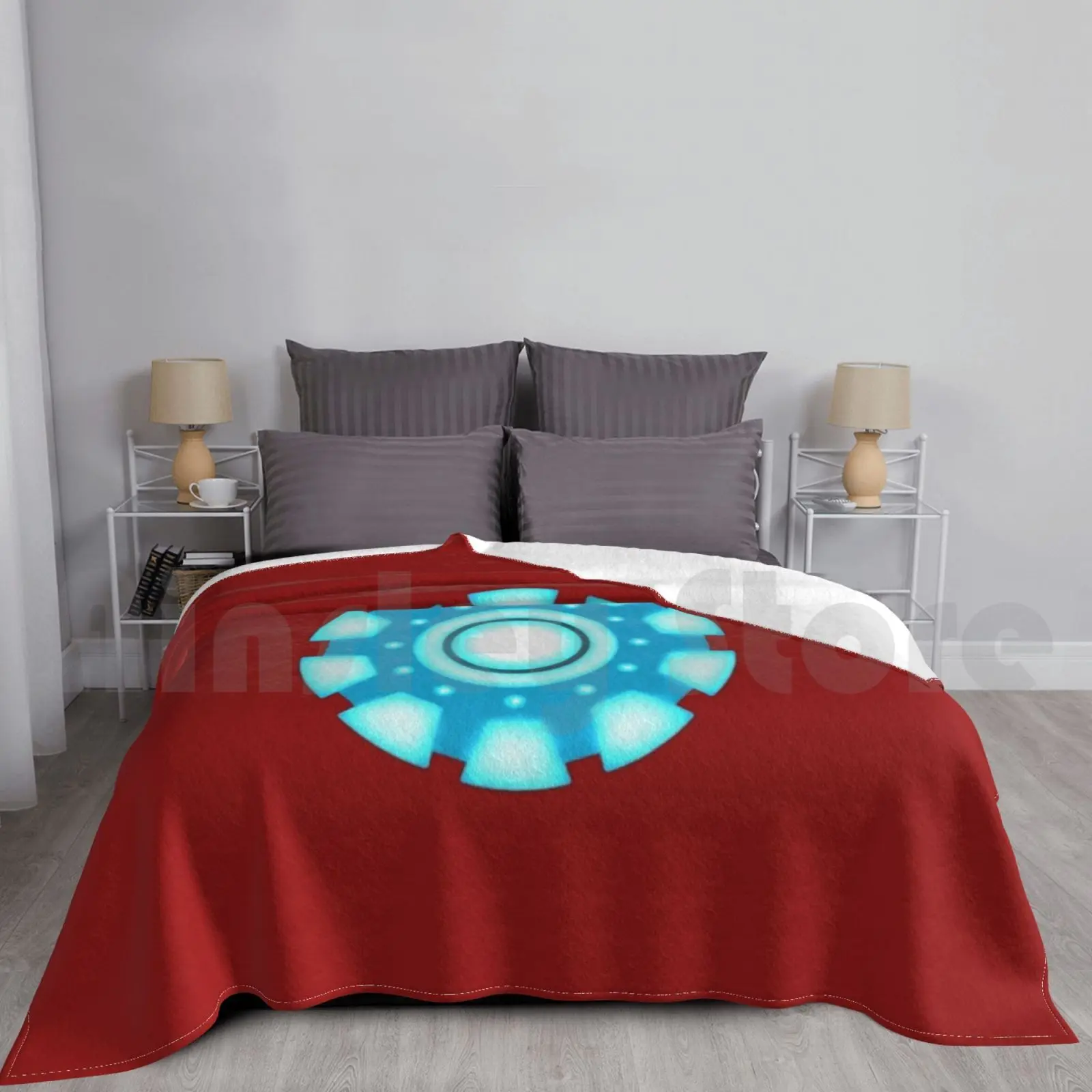 

Arc Reactor Blanket Fashion Custom Arc Reacor Tony Stark Nick Fury Super Hero Toroe Comic