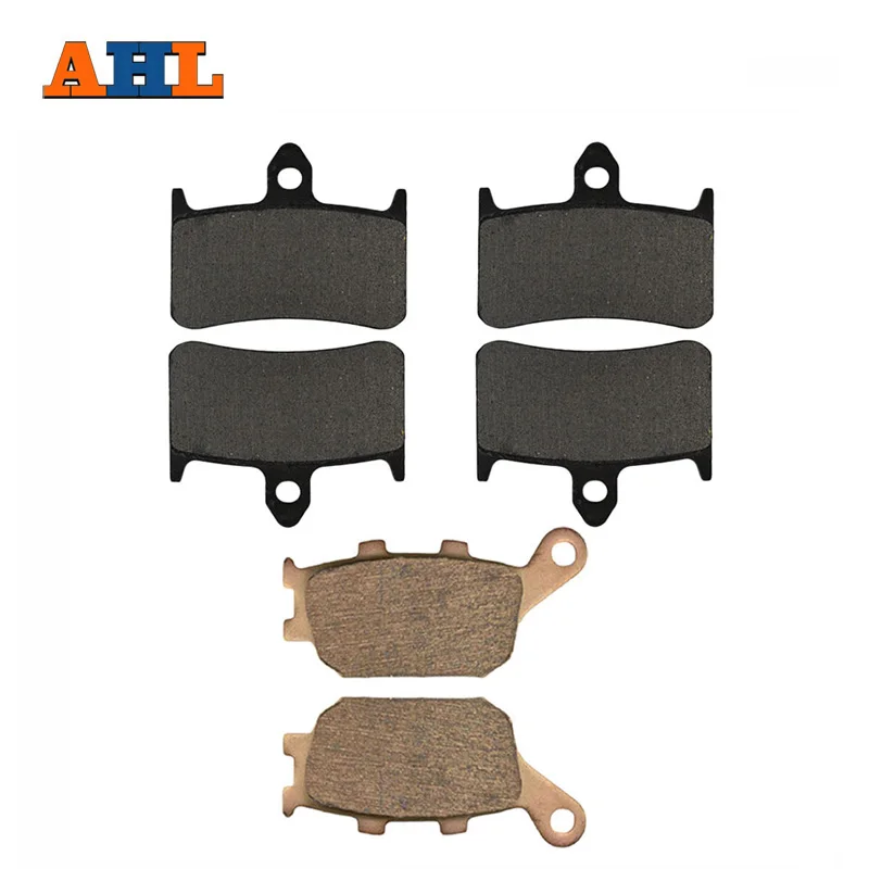 AHL Motorcycle Front and Rear Brake Pads for HONDA VTR1000F VTR1000 F Super Hawk 1998-2005 Brake Disc Pad Kit