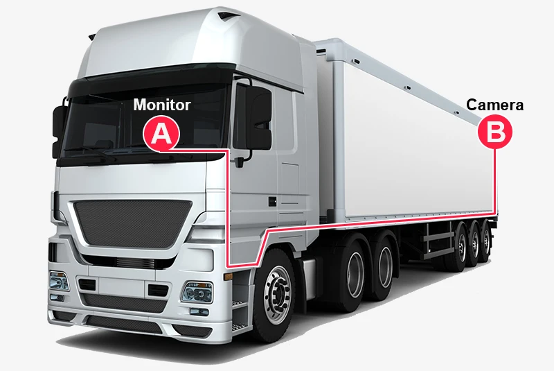 Rückfahrkamera, 4-poliger AV-Anschluss, IR-Nacht-Rückfahrkamera, wasserdicht, für LKW/Anhänger/Tonabnehmer/Wohnmobil/Schwer – Detail 11