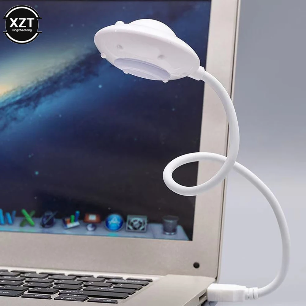 New Space Astronaut UFO USB LED Night Light Computer Laptop Notebook Lamp Mini Night Light Keyboard Lamp USB Charging Flexible