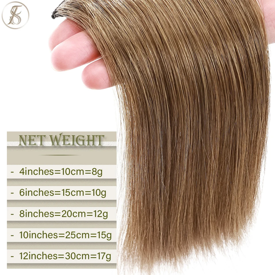 Clip TESS nelle estensioni dei capelli umani Clip per capelli con estensione naturale al 100% 8 cm Parrucchino Riforna il volume dei capelli Clip nei capelli naturali