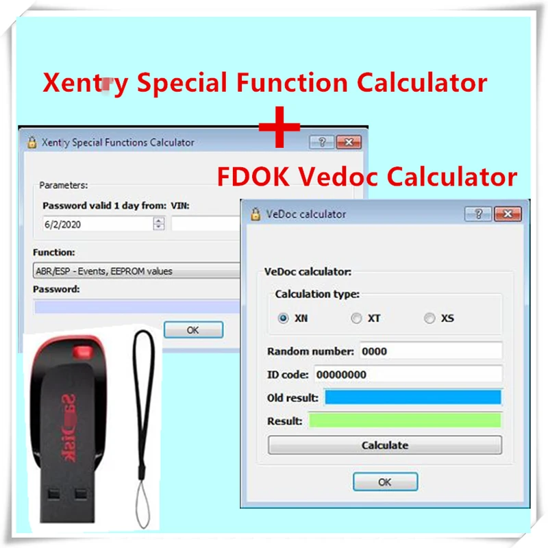 HOT SELL Newest DAS X.entry Special Function Calculator FDOK Vedoc Calculator Keygen for MB Star C3 C4 C5 C6