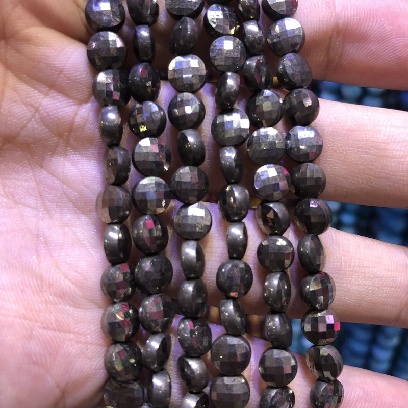 Wholesale 2strings Natural Garnet Faceted Beads 3x5mm Faceted Bean Coin Beads 15.5