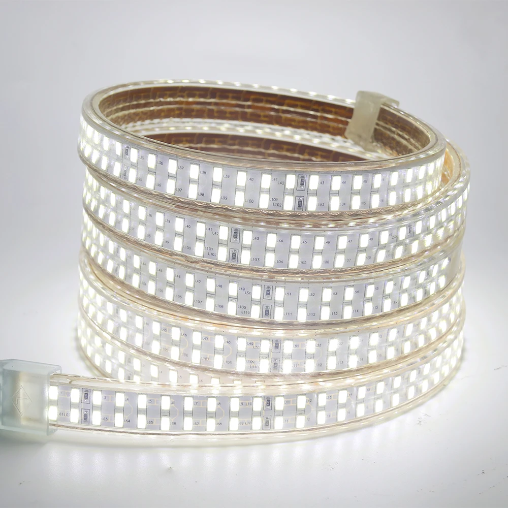 240 leds/m dwurzędowe taśmy led światła 220v 110V 5730 SMD elastyczna taśma 5630 1m 2m 5m 10m 20m 50m 100m + moc ue wtyczka/US wtyczka