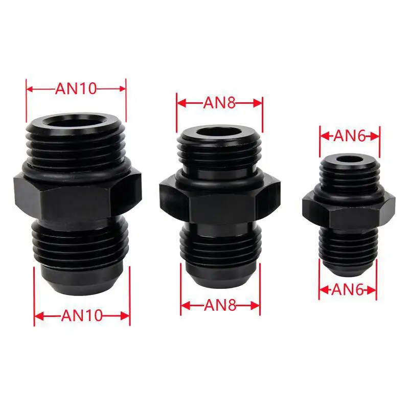 8AN Torch to 8 Oring ORB Male Fuel Pump Rail Adapter Parts Torch Hose Black Car Modification Parts AN8-AN8 Oil Cooling Connector