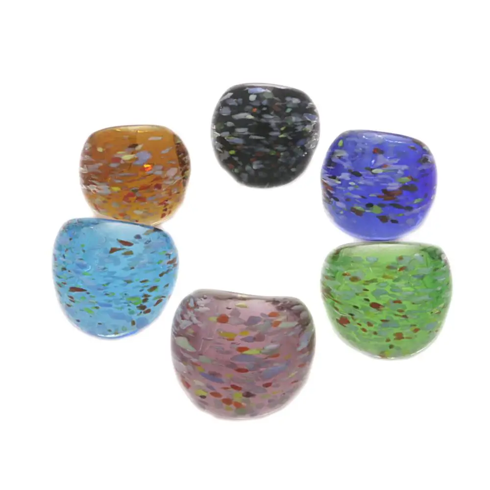 Sands Murano Starry Sky Way Glass Woman Ring Black Blue Purple Free box