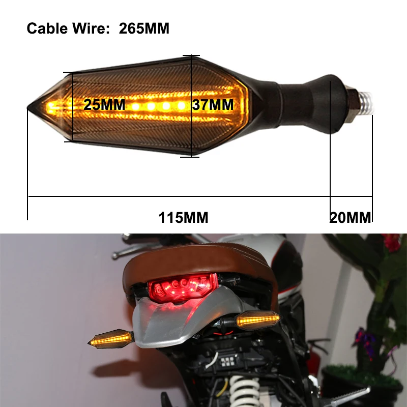 Clignotants de moto à 17led 2835SMD, relais intégré, clignotants lumineux pliables