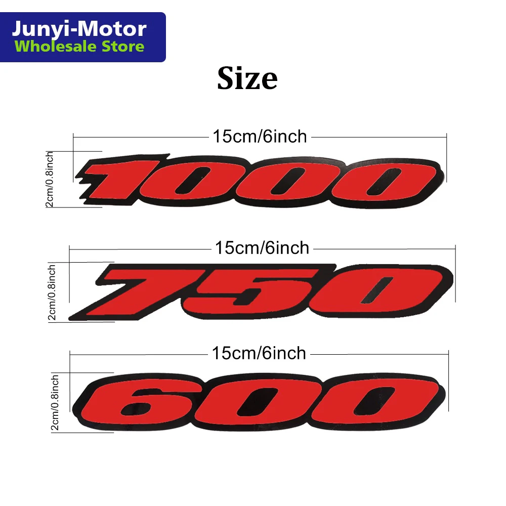 1 Pair Sticker For Suzuki GSXR 600 GSXR 750 GSXR 1000 Logo Red Badge Track Bike Motorcycle Fairing Tail Decal Badge For CBR 1000
