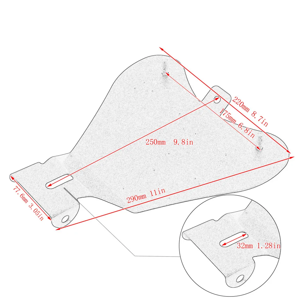 Мотоцикл Solo Seat Baseplate Кронштейн монтажный комплект черный держатель Базовая пластина металлическая для Harley Sportster Bobber Chopper для Yamaha