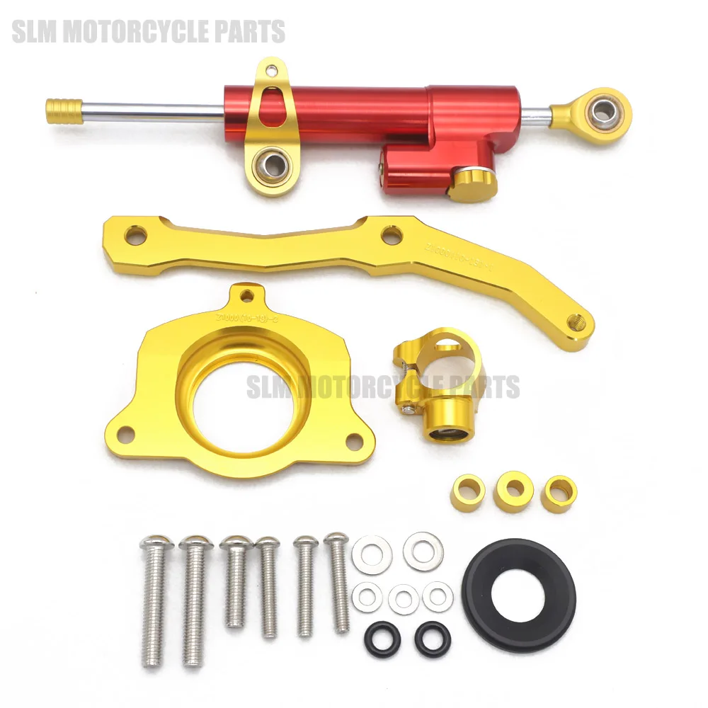 Pour KAWASAKI Z1000 2010-2013 2012 2011 2010 pas pour Z 1000 Kit de support de montage d'amortisseur de stabilisateur de direction en aluminium 2013 2012 2011