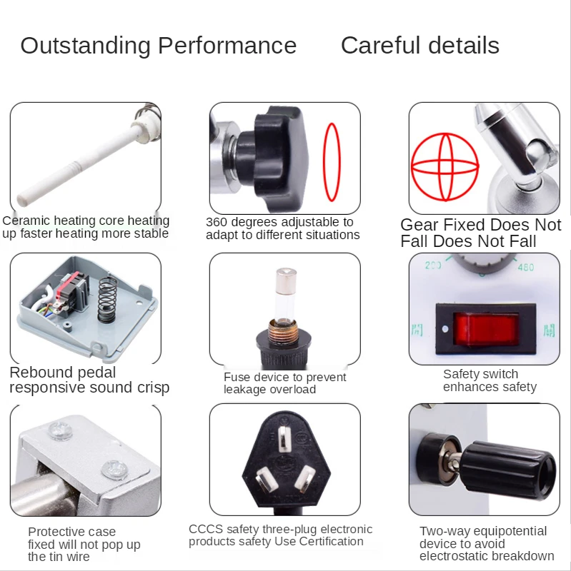 Universal Soldering Machine External Heat Internal Heat Soldering Electromechanical Iron 80W Foot Type
