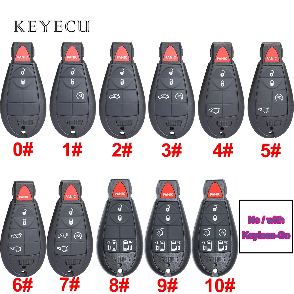 

Keyecu Keyless-GO Smart Remote Key Fobik Fob 433MHz ID46 Chip for Jeep Grand Cherokee Commander FCC ID: M3N5WY783X, IYZ-C01C