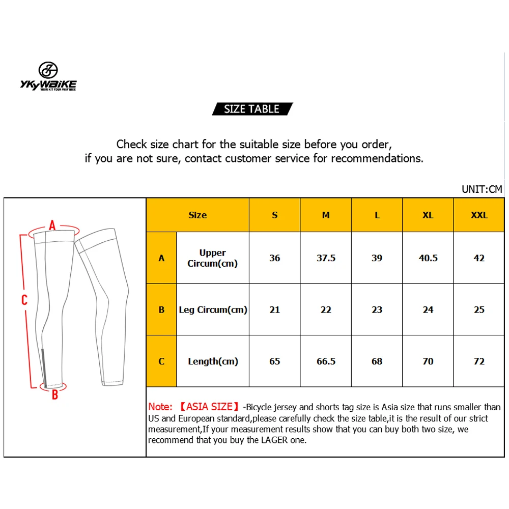 YKYWBIKE Cycling Leg Warmers Thermal Fleece Windproof Soft Shell Knee Sleeve Breathable MTB Mountain Bike Sports Leg Sleeves