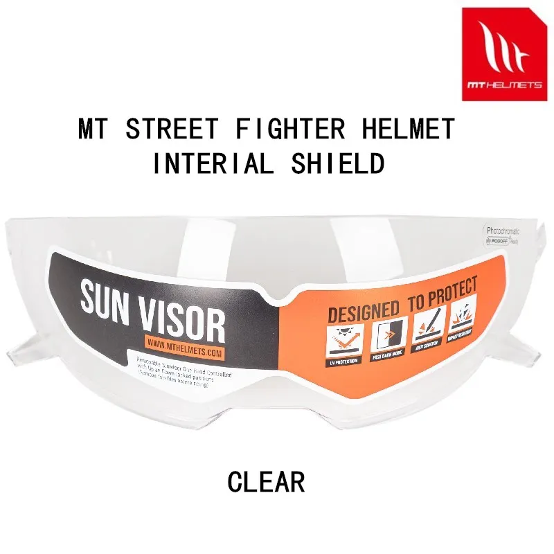 Original Sun Visors Lens Night Vision Color Silver-plated Gold Suitable for MT Street Fighter Helmet