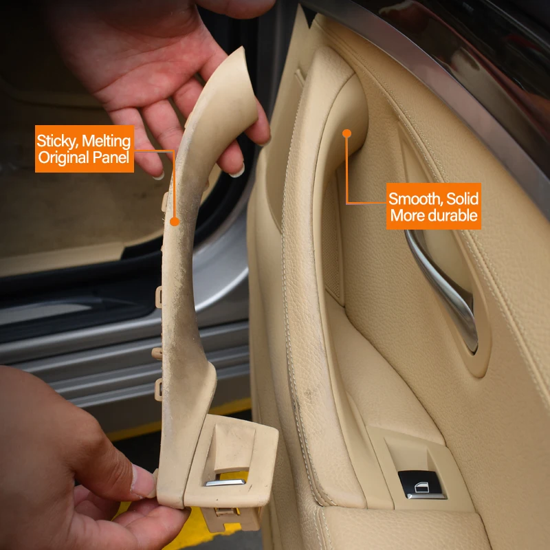 Interior Car Beige Brown Black Left Right Handle Inner Door Panel Pull Trim Cover For BMW 5 Series F10 F11 520i 523i 525i 528i