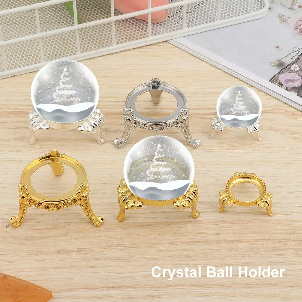 1PC Crystal Ball Holder Metal Display  Support Base Photography Props Display Stand Sphere Egg Stone Ornament Home Office Decor