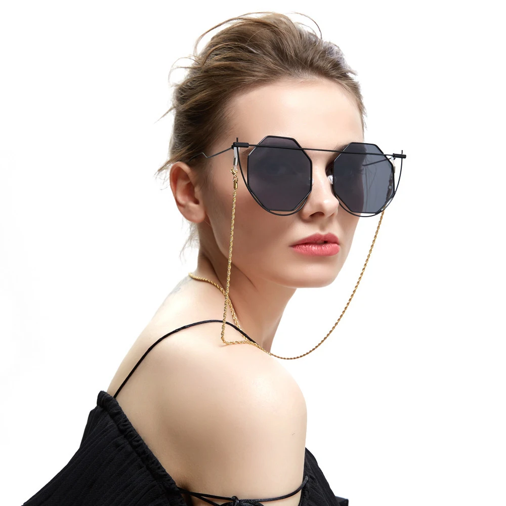 Stainless Retro Twist Glasses Chain Anti Slip Sunglasses Reading Glasses Lanyard Strap Alloy Mask Face Covering Eyewear Retainer