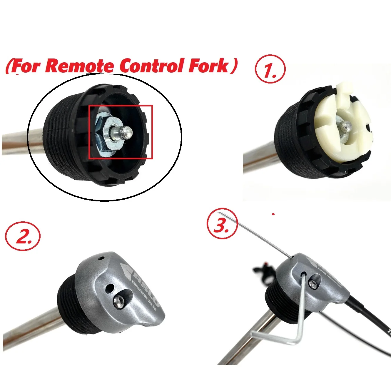 For Suntour XCM XCR Raidon Fork Damping Remote Lockout Assembly Lock Out Handlebar Lever Damper Cable Control Switch
