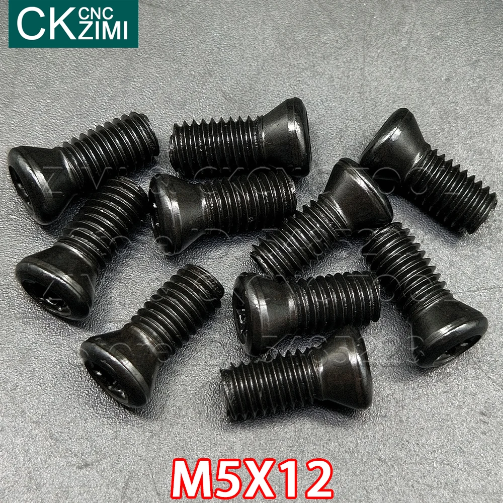 M5*12 mm M5X12 Screw CNC Insert Torx Screw for Replaces Carbide Insert CNC Lathe Tools Cutter Toolholder Accessories Lathe Tools