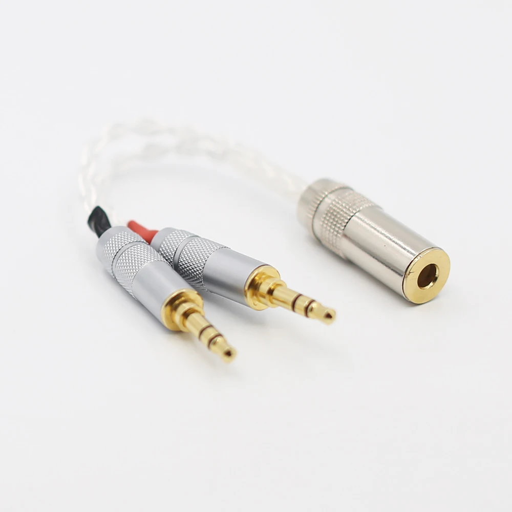 Cable macho a hembra equilibrado para REPRODUCTOR DE Pono, chapado en plata, 2x3,5mm, 4,4mm, para PHA-3
