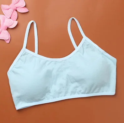 10-15y Girls Bras Soft Young Children Bra for Kids Teenagers Wire Free Training Small Vest Teenage Underwear Puberty Clothing