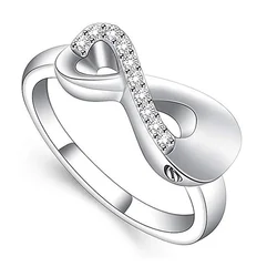 Infinity Cremation Ring for Ashes Holder Keepsake Jewelry Stainless Steel Memorial Finger Ring for Women