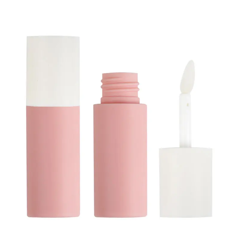 100pcs Pink Lip Gloss Bottle With White Lid Empty Cosmetic Container Tool Makeup Organizer