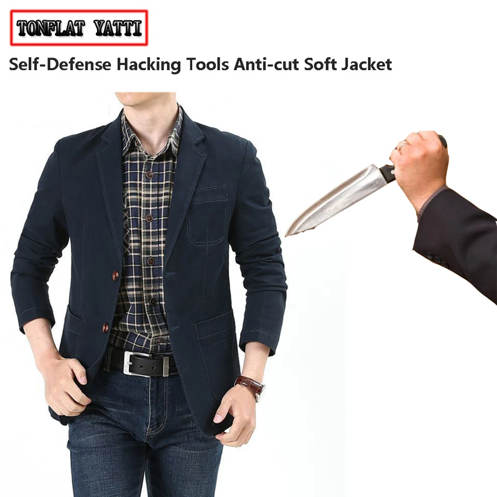 

Man Tactical Anti-Stab Anti-Cut Leisure Blazer Self-Defense Flexible Stealth Fbi Swat Police Security Protection Clothing