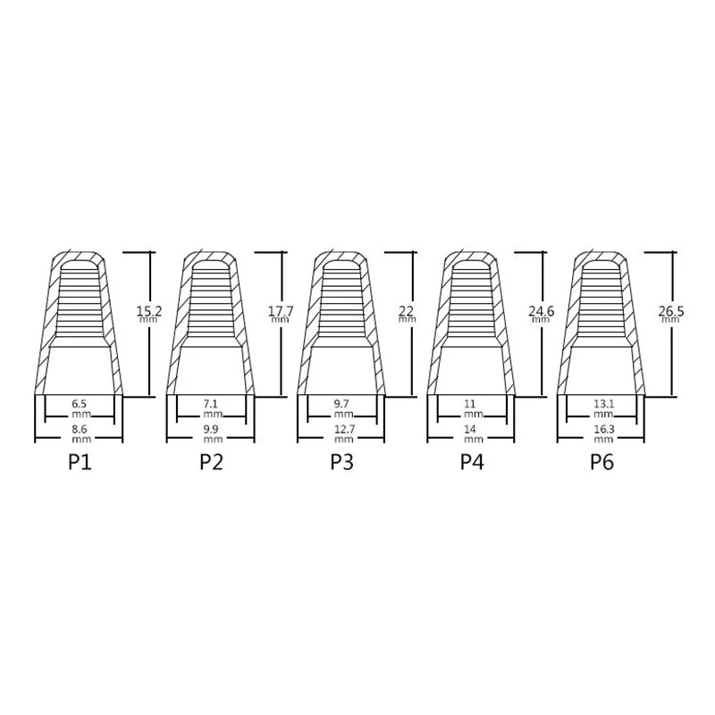 102 pcs Screw Connector Caps Electrical Wire Connection Spring Insert Assortment Cable Twist Crimp Terminals P1/P2/P3/P4/P6 Kit