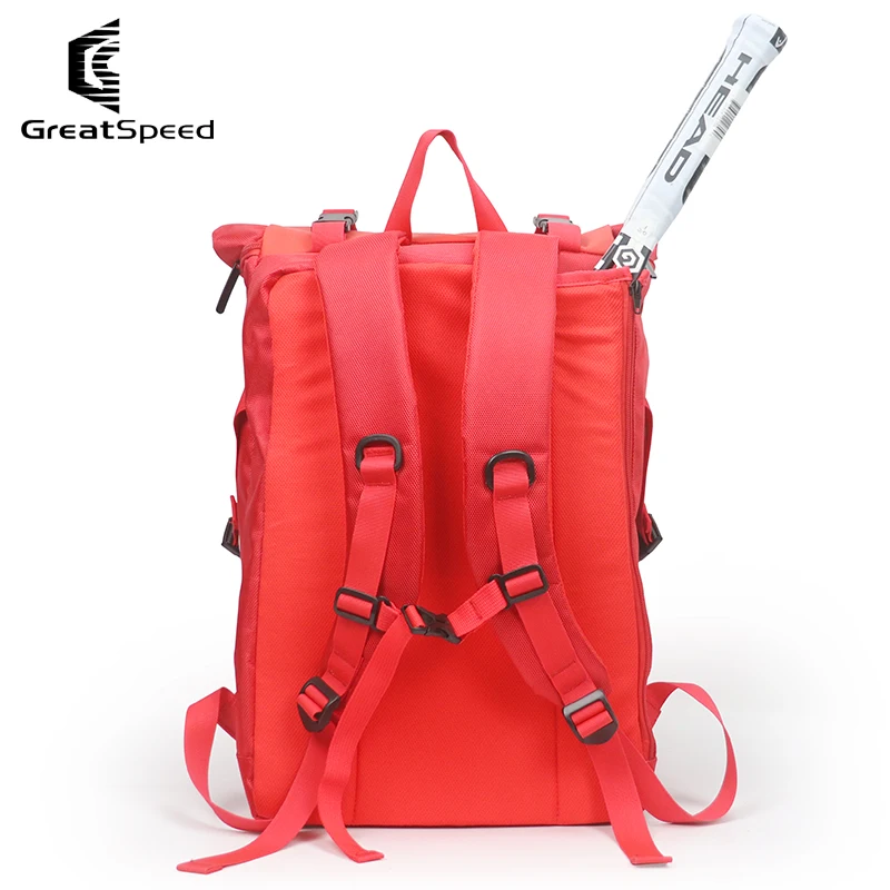 Fashion Women Men Red Tennis Bag Original GreatSpeed 2 Pack Tennis Badminton Racket Backpack Large Capacity Raquete De Padel Bag