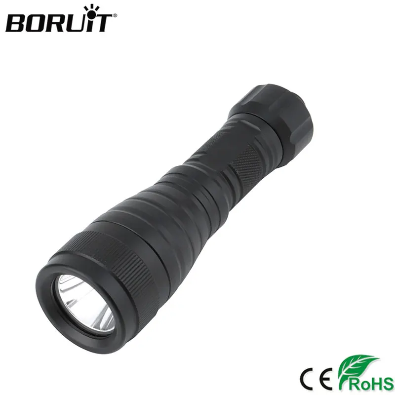 

BORUiT LED Scuba Diving Flashlight 5000LM IP68 Waterproof Underwater 150M Powerful Torches 18650 Dive Lamp Submarine Lantern