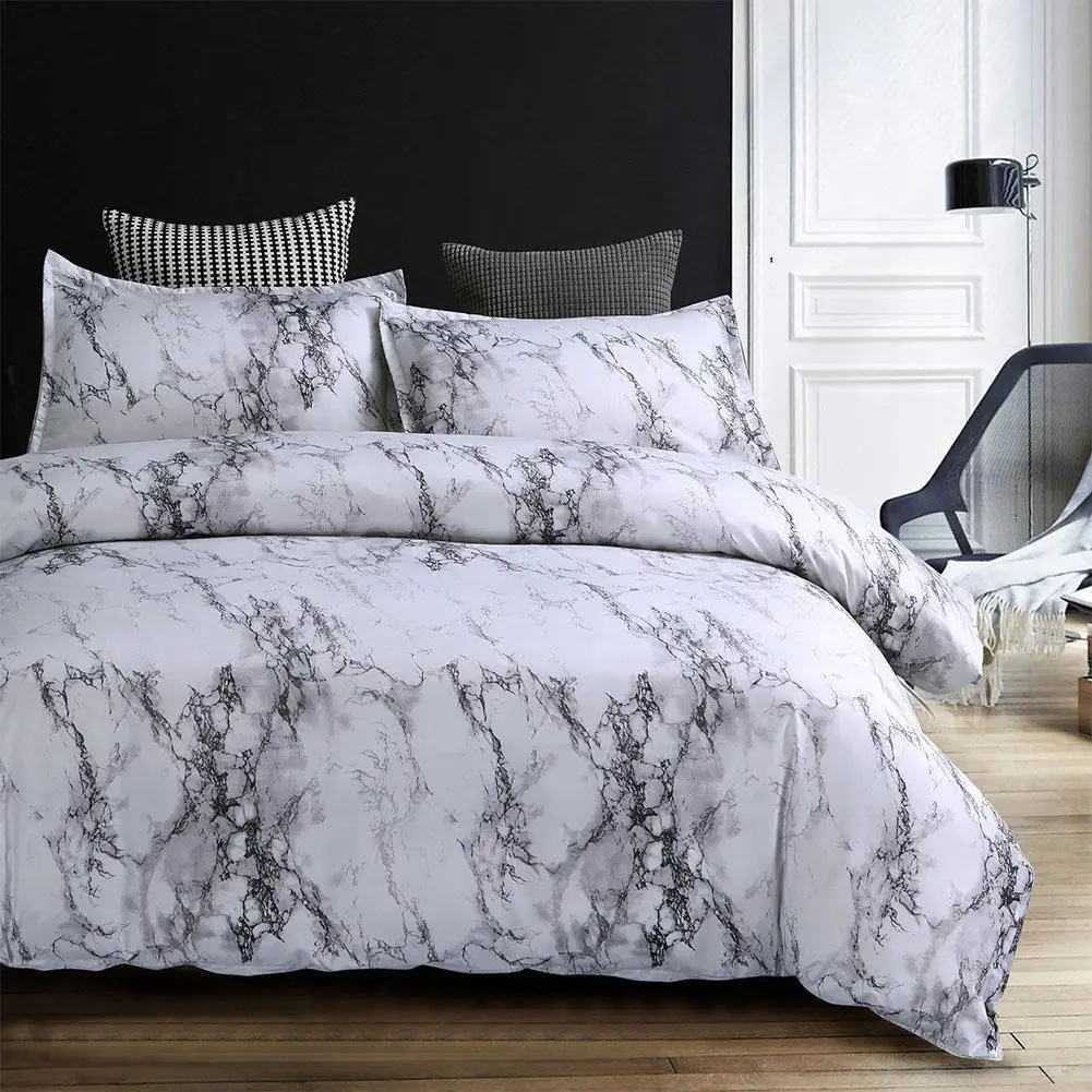 

31 Fashion Modern Marble Printed Bedding Set Concise Style Duvet Cover Set