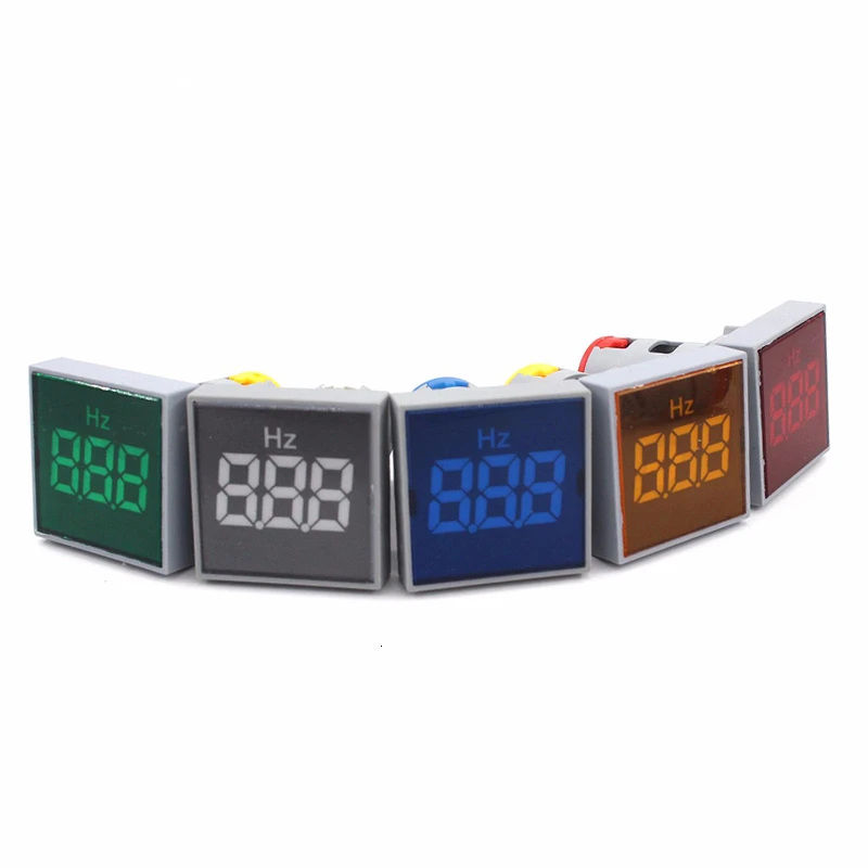 LED Digital AC Voltmeter Ammeter Display Square Panel Ampere Voltage Current Frequency Meter Indicator Signal Lamp Warning Light