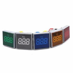 LED AC Digital Display Frequency Square Panel Hertz Meter Voltmeter Indicator Light Signal Lamp Boat Warning Lights Range 0-99Hz