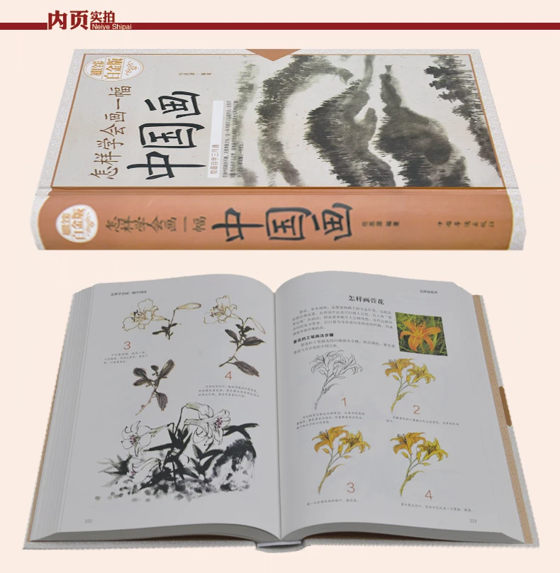 The Chinese Basic Drawing Book How To Learn to Draw a Chinese Painting skills for landscape flowers fruits