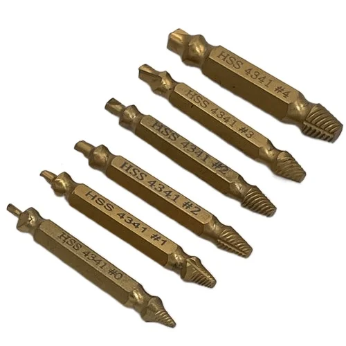4/5/6pcs Damaged Screw Extractor Drill Bit Extractor Drill Set Broken Bolt Extractor Bolt Stud Remover Tool