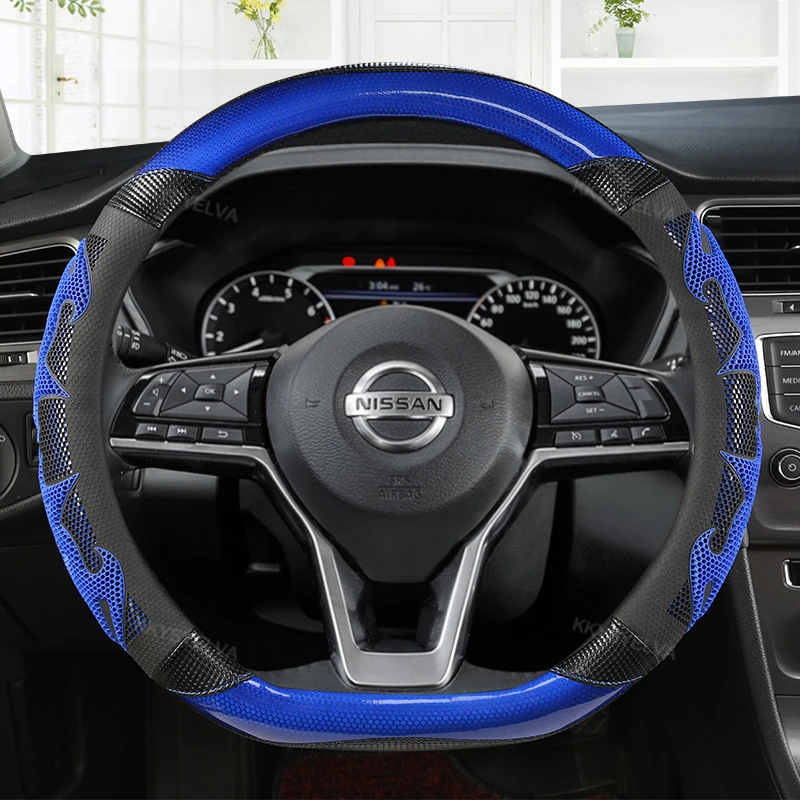 Car Steering Wheel Cover D Shape For VW GOLF 7 2015 POLO JATTA Passat Tiguan For Nissan Qashqai J11 X-trail T32 2015- 2017 2018