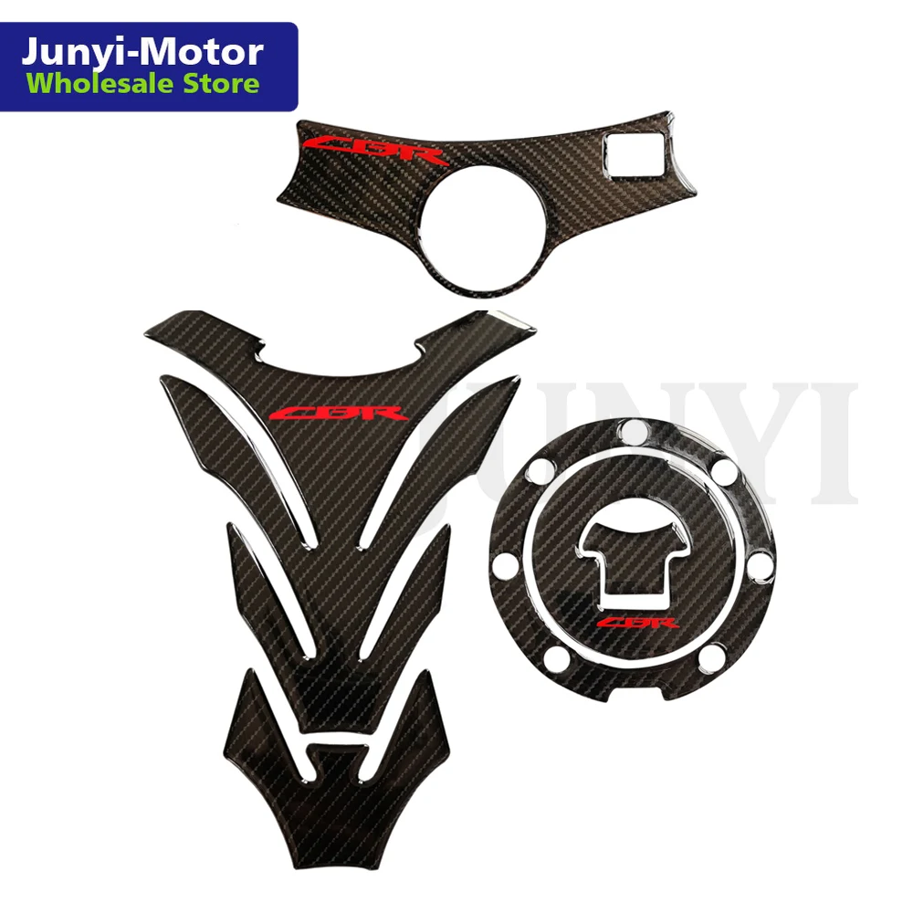 

For Honda CBR600F4 CBR600F4i 1999-2006 Fuel Tank Pad Gas Cap Cover Triple Clamp Yoke Sticker Carbon Fiber Motorcycle Guard Decal