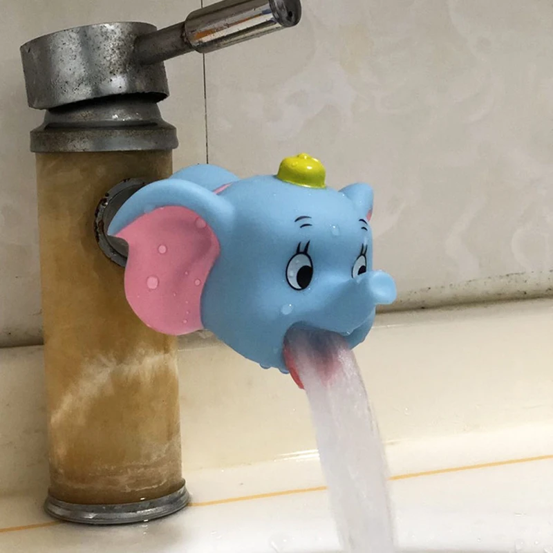 Extensor de lavado de manos para niños, accesorios de baño de dibujos animados, a prueba de salpicaduras, fregadero con guía de agua, ayuda a los niños a lavarse las manos