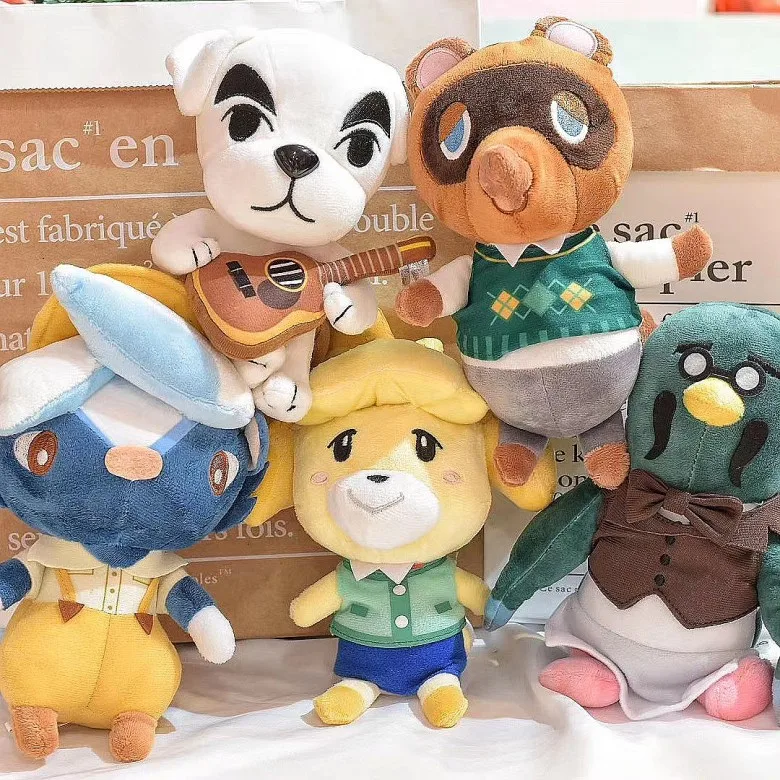 18-24cm Animal Crossing Plush Toy K.K Tom Nook Blathers Celeste Isabelle Bunnie Kicks leaf Plush toy gifts for Children