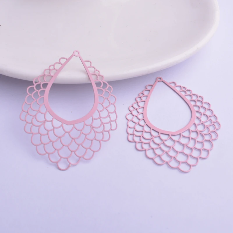 30 Stück AB5513 35*45mm Filigrane Geometrie-Anhänger Metallquasten Anhänger DIY Schmuck Ohrring Herstellung – Detail 10